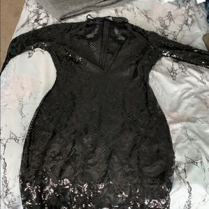 Black lace dress